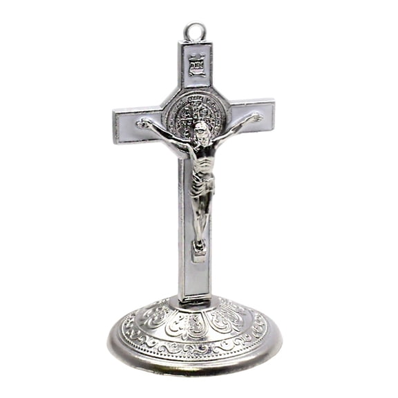 Standing Crosses with Base Metal Crosses Table Decors Standing Crosses for Home Decoration Religious Ornament