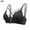 Black, variant on Bigersell Full Figure Bras for Women Clearance 2pc Cotton Bras Sets Wirefree V-Neck Soft Bra Style B-79 Front Buckle Bra Closure Pullover Wire-Free Bra Pack Green L