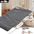 thumbnail image 2 of mollie Electric Throw Blanket 12"x24", Coral Fleece Heated Shawl Heating Pad with 3 Heating Levels, ETL Certification, Machine Washable, Dark Gray, 2 of 10