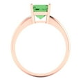 thumbnail image 4 of 1.5 ct Asscher Cut Simulated Green Diamond Solitaire 14K Rose Gold Womens Engagement Ring, 4 of 5
