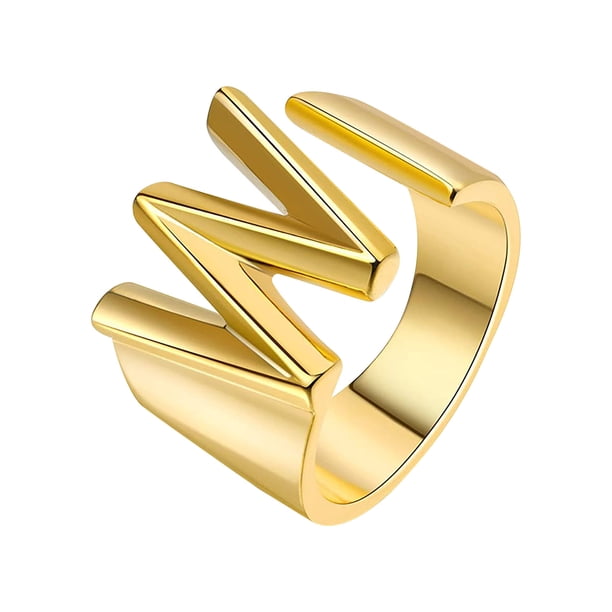Anillo de moda para mujer, anillo de pareja, anillo de apertura de 26 letras, joyería Wmkox8yi sjalhkljlk2522