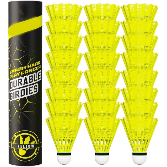Badminton Birdies - Nylon Shuttlecocks for Batting Training - Highly Stable & Durable Pack