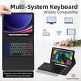 thumbnail image 5 of Bluetooth Keyboard Mouse Set For Samsung Galaxy Tab S9 Fe/s9/s8/s7 Leather Tablet Case + Rgb Backlit Keyboard + Mouse, 5 of 5