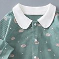 thumbnail image 4 of CAUYDY Infant Boy Bodysuit Preemie Long Sleeved Romper for Girl Newborn Cute Sleepers Fall Winter Baby Pajamas 3-6M 9-12M 18-24M Sizes 6-9 Months,Dark Green, 4 of 7