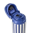 thumbnail image 2 of TAL 24oz Stainless Steel 2-in-1 Straw and Chug Water Bottle with Push Lid, Navy Stripes, 2 of 7