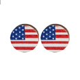 thumbnail image 3 of “Pendientes con diseño de bandera circular para celebraciones patrióticas del Día de la Independencia” Adornos navideños para el hogar bien vestidos Adorno conmemorativo de gato Piedras preciosas, 3 of 4