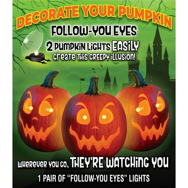 Pumpkin Masters 9080715 Lumières Follow-You Eyes - Lot de 12