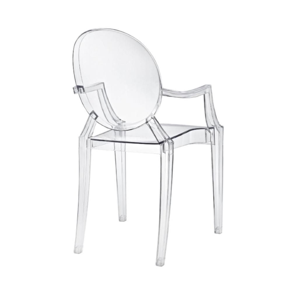 Heavenly Collections Lot de 2 Fauteuils de Salle à Manger en Acrylique, Transparent, Style Fantôme