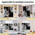 thumbnail image 6 of Coral Black Kitchen Curtains 84 Inch Length, Coastal White Ocean Marine Nautical Beach Grommet Top Bedroom Living Room Curtains, Light Filtering Cafe Curtain Drapes 2 Panels Set 104''x84'', 6 of 9