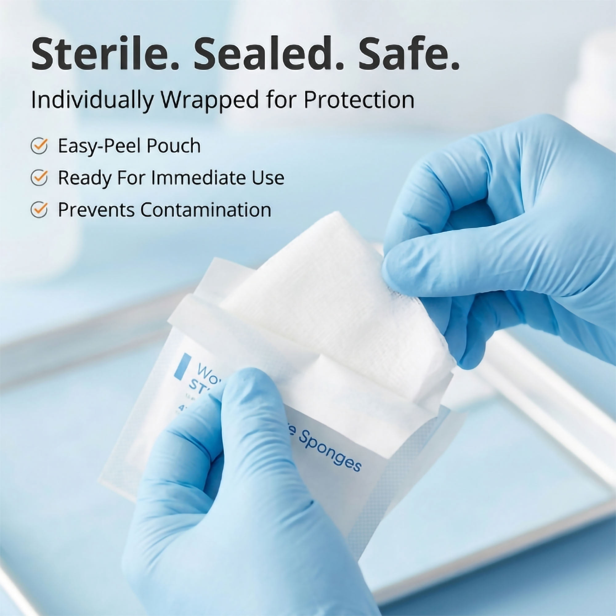 McKesson Woven Gauze Sponges, 12-Ply, Sterile - Cotton, 4 in x 4 in, 50 per Pack, 24 Packs, 1200 Total