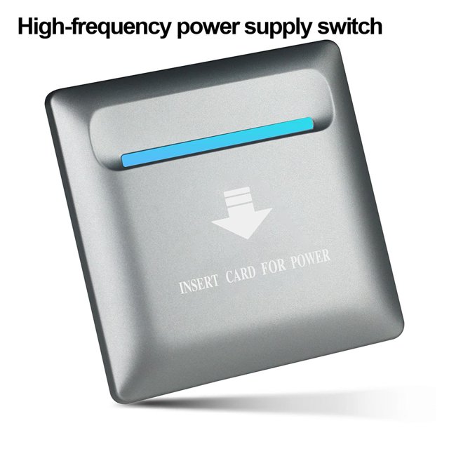 Card Power Switch Energy Saving Wall Access Control Switch 13.56Mhz Hotel Switch Grey