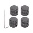 thumbnail image 2 of Electric Guitar Knob, Easy To Use Guitar Speed Control Knob, 4pcs Electric Guitar Knobs Inner Diameter Is 5.96mm For Instrument Lovers Guitar Black,Silver, 2 of 8