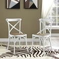 thumbnail image 2 of Modern Contemporary Urban Design Dining Kitchen Room Side Chair, Set of Two, Wood, White, 2 of 5