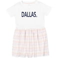 thumbnail image 3 of Inktastic Dallas in Blue Text Girls Toddler Dress, 3 of 5