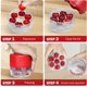 thumbnail image 3 of Herramienta para deshuesar cerezas sin esfuerzo, cómoda, segura y eficiente, herramienta portátil para deshuesar cerezas con 7 orificios individuales, herramienta multifunción para quitar semillas de, 3 of 7
