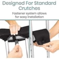 thumbnail image 4 of Crutch Pads - Padding For Walking Arm Crutches - Universal Underarm Padded Forearm Handle Pillow Covers For Hand Grips - Soft Foam Armpit Bariatric Ac, 4 of 5