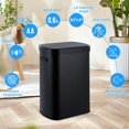 thumbnail image 3 of GOGRANT 13 Gallon Automatic Trash Can, Large Automatic Waste Can with Lid, Touchless Waste Bins Smart Sensor Garbage Cans, for Kitchen Bedroom Bathroom Office, Black, 3 of 7