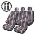 thumbnail image 1 of 10pcs Set Cubierta de Apoyacabeza Asiento de Coche Tela Manta Baja Protector, 1 of 7