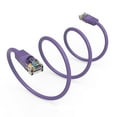 thumbnail image 2 of FireFold Cat5e Ethernet Patch Cable 20ft Purple with Gold Plated RJ45 Connectors – 350 MHz High Performance Patch Cord – 4 UTP 24 AWG Stranded Copper Pure Conductors with PVC Jacket, 2 of 4
