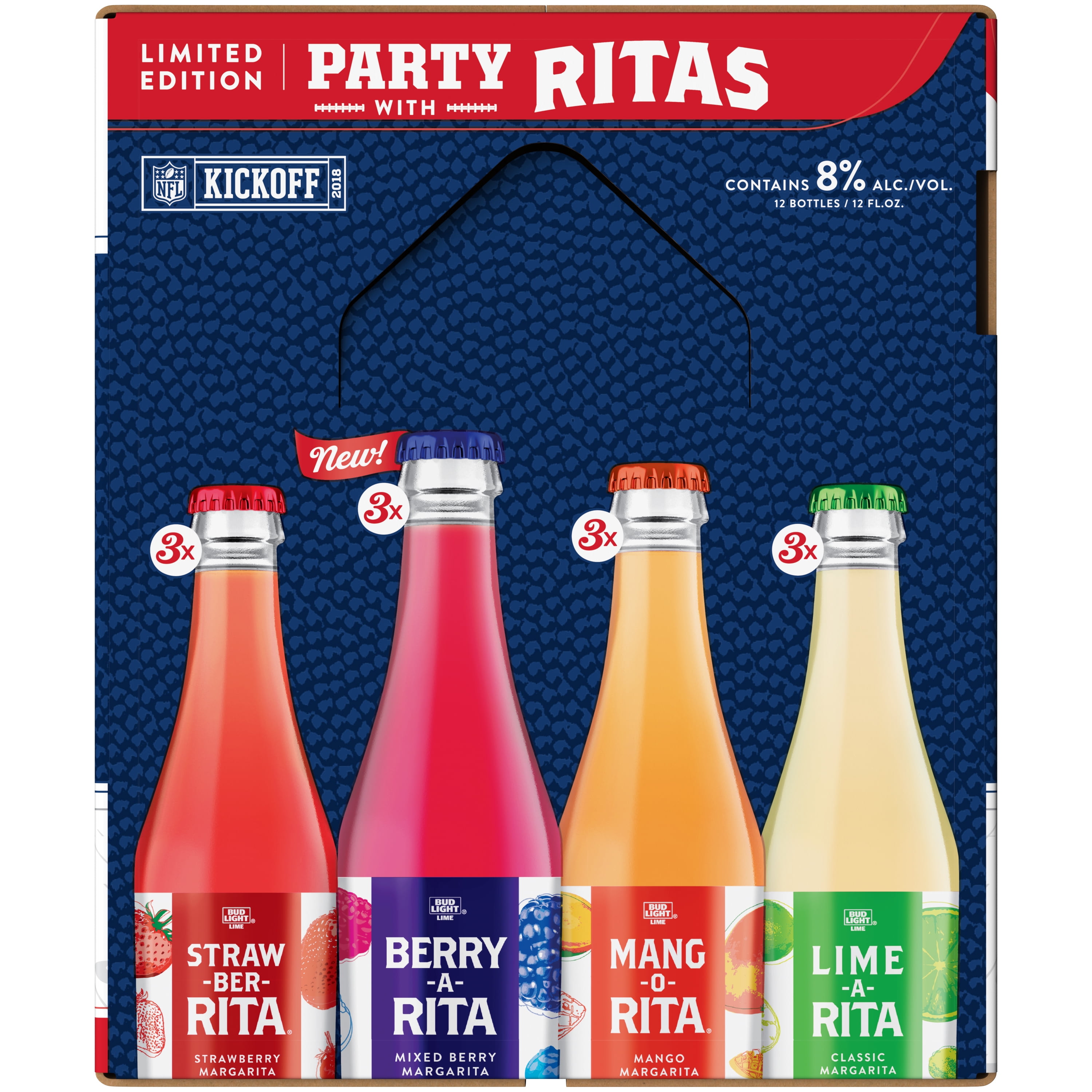 Bud Light Lime Ritas Party With Ritas Variety Pack 12 Pack 12 Fl