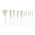 thumbnail image 1 of Conjuntos de brochas de maquillaje ligeras y duraderas de 10 piezas de Unique Bargains para viajes de negocios, plástico de lana de fibra artificial blanca, 1 of 5