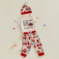 thumbnail image 4 of JUMEYU Newborn Boy Clothes Newborn Baby Boy Clothes Letter Print Short Sleeve Romper Tops Pants 2Pcs Summer Outfit Sets 0 3 6 9 12 18 24 Months (Red,0-3 Months), 4 of 9