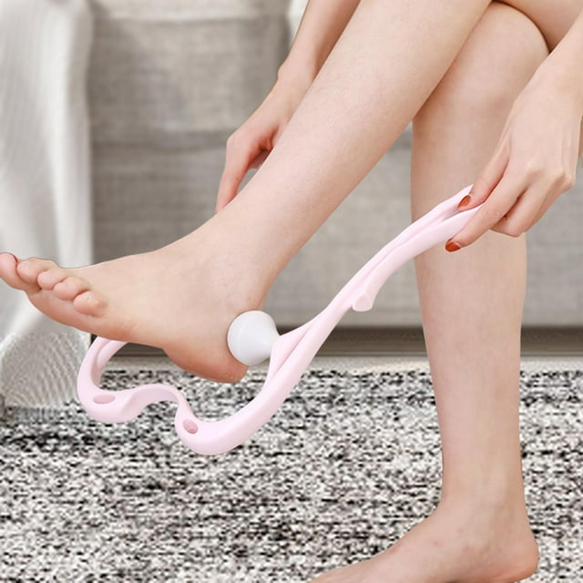 Masajeador de cuello y espalda, relajante de piernas y hombros, dispositivo de amasamiento de cuello, compacto mini masajeador de hombros portátil de Rosa