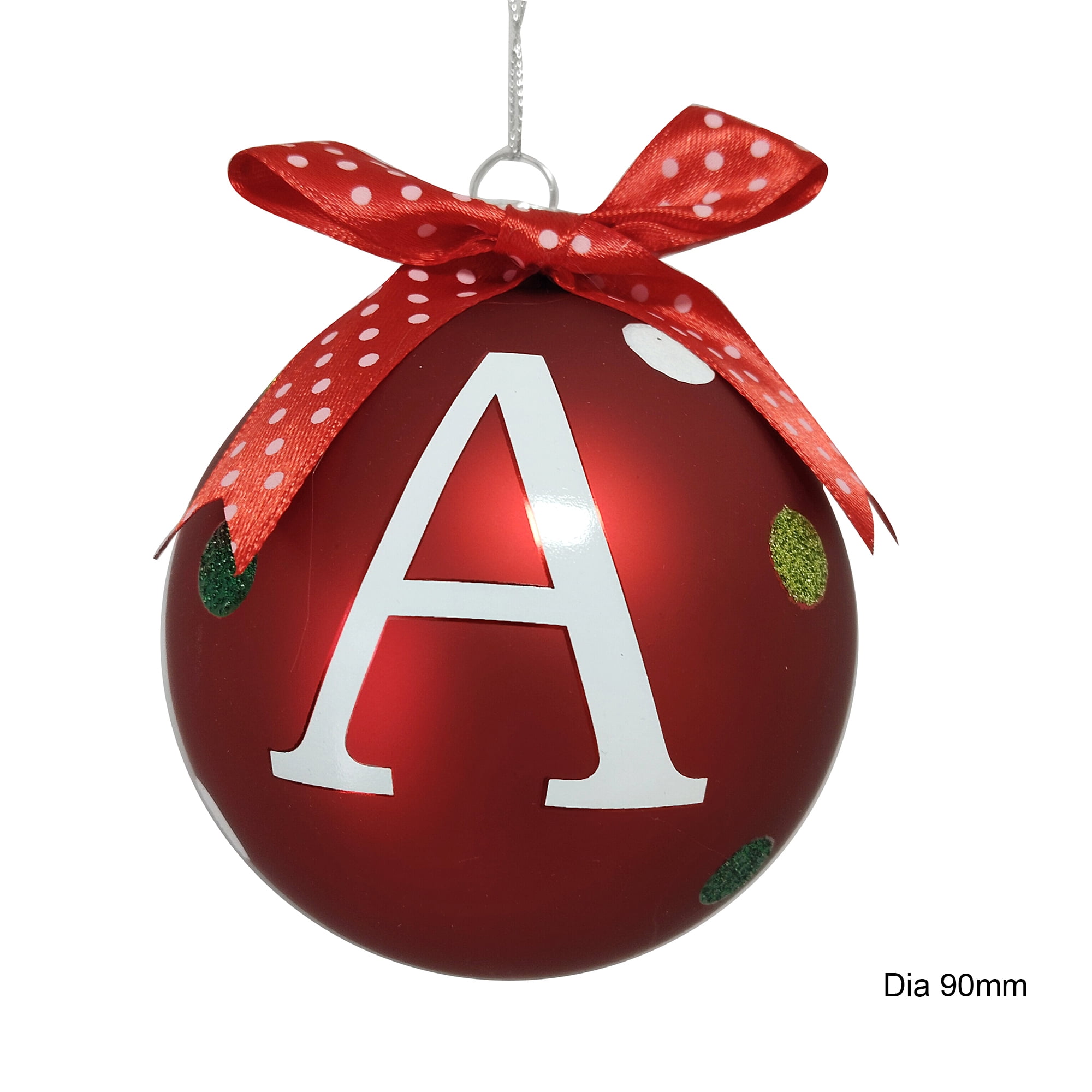 HOLIDAY TIME A ORNEMENT EN VERRE LETTRE ROUGE