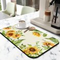 thumbnail image 2 of 2 Pack Washable Rubber Sunflower Cute Floral Dish Drying Mats for Kitchen Counter Home Large Coffee Bar Pad Accessories and Decor for Utensils Stemware (2pcs 19.5''x12''), 2 of 6