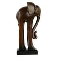 thumbnail image 2 of Urban Trends Collection: Ceramic Elephant Figurine, Glaze Finish, Brown, 2 of 2
