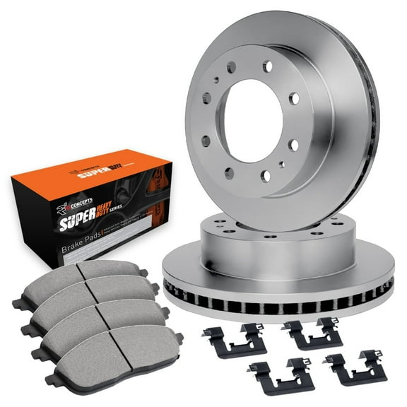 R1 Concepts Disc Brake Rotor Set with Super Duty Pads and Hardware WFXH1-48321