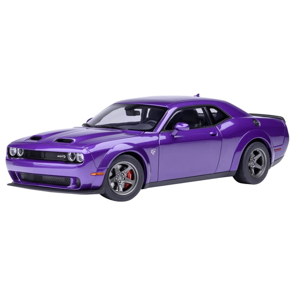 2023 Dodge Challenger SRT Super Stock Plum Crazy Purple 1/18 Model Car by Autoart