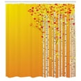 thumbnail image 3 of Ambesonne Forest Shower Curtain, Autumn Season Birch Foliage, 69"Wx84"L, Multicolor, 3 of 3