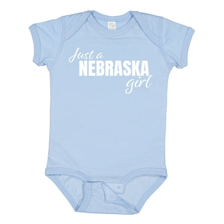 

Inktastic Just a Nebraska Girl Born and Raised Gift Baby Girl Bodysuit