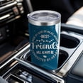 thumbnail image 4 of Friendship Gift Best Friends 20oz Stainless Steel Tumbler with Lid and Straw Side By Side Or Miles Apart Best Friends Will Always Be Connected Bby Heart (Friends-Side by Side), 4 of 6