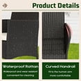 thumbnail image 3 of Aukfa 4 Piece Rattan Outdoor Sofa Patio Conversation Couch Set with 2-Tier Coffee Table&Beige Cushion, 3 of 9