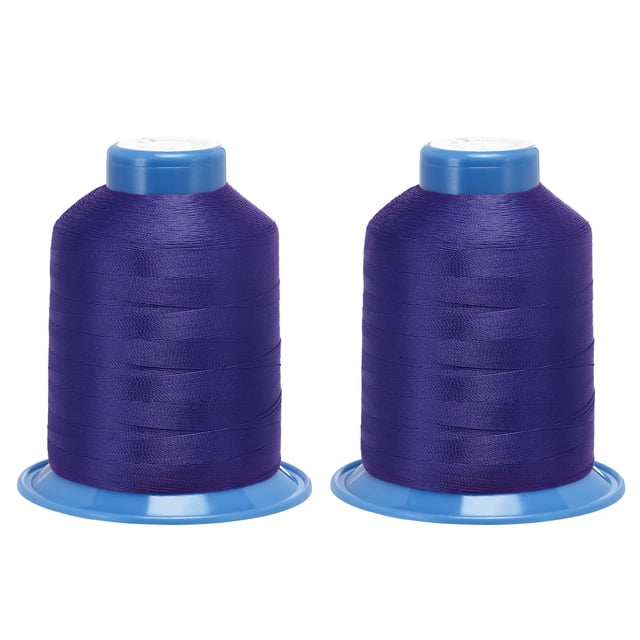 Unique Bargains 1968 Yards 150D/0.25mm Extra Strong Bonded Polyester Threads (Midnight Blue, 2 Pack)