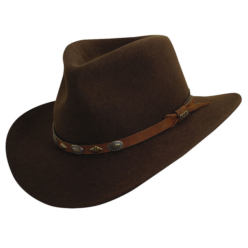 Scala Men's Wool Felt Fedora Hat BROWN M