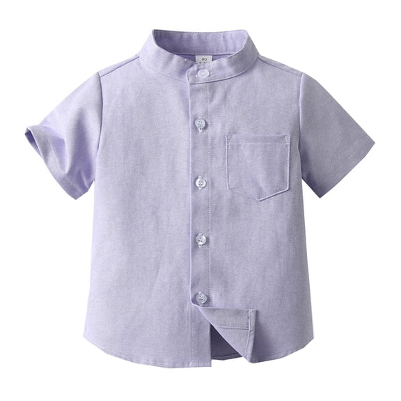Boys' Button Down Shirts Purple Shirt for Boys Dress Shirt Graduation Shirts Boys Suit Size 9-10 Years Boys Girls Fashion