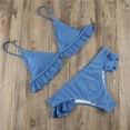 thumbnail image 3 of VerPetridure Women's Triangle Bikini Sets Two Piece Swimsuit High Waisted V Neck Twist Front Adjustable Spaghetti Straps Bathing Suit for Women, 3 of 7