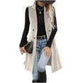 thumbnail image 6 of QQNHM Womens Long Corduroy Vest Button Down Shacket Jackets Fall Winter Warm Blazer Outerwear With Pockets, 6 of 7