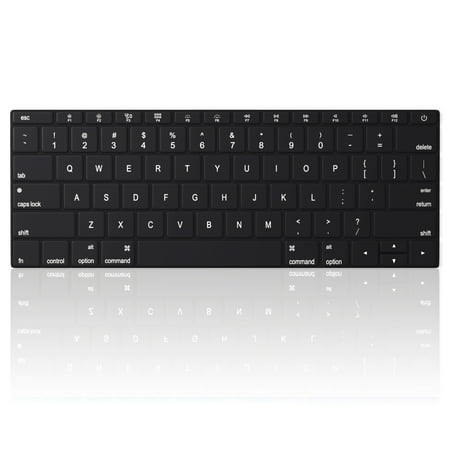 Kuzy - Solid Black Keyboard Cover for MacBook Pro 13 inch A1708 (No TouchBar) Release 2016 & MacBook 12