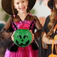 thumbnail image 6 of Mini Halloween Pumpkin Bucket 4 Pack, Plastic Trick or Treat Candy Holder with Handle, Orange Green Pink Witches Cauldron Kettle for Holiday Party Decorations and Supply, 6 of 9