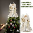 thumbnail image 6 of Seyotauo Christmas Tree Topper Decorations, Christmas Tree Topper Angel, 13 Inch Luxury Fabric Small Angel Tree Topper, Xmas Tree Top Ornament for New Year Holiday Home Office Indoor Valentines Gifts, 6 of 9