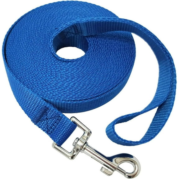 Nylon Training Dog Leash for Small Medium Large Dogs, 20ft Long Leash Dog/Puppy Lead for Obedience Recall Training, Camping (20ft, Blue)