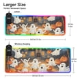 thumbnail image 3 of Cartoon Ghosts and Pumpkin Lights Wireless Charging RGB Gaming Mouse Pad Large Keyboard Mat Rubber Base 13 Light Modes, 3 of 6