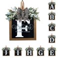 thumbnail image 1 of Front Door Decorations Alphabet Wreath Sign  Outdoor Hanging Decoration  11.8”*11.8”, 1 of 3