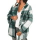 thumbnail image 3 of Camisa a cuadros de manga larga para mujer, abrigo informal con estampado a cuadros, camisa con botones, abrigo a cuadros a la moda para mujer, camisas, diseño de clase mundial, 3 of 6