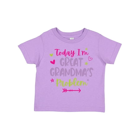 

Inktastic Child Funny Today Im Great Grandmas Problem Gift Toddler Toddler Girl T-Shirt