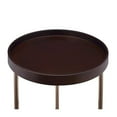 thumbnail image 4 of Roundhill Furniture Genoa Round Tray Table with Metal Frame in Espresso/Gold, 4 of 5